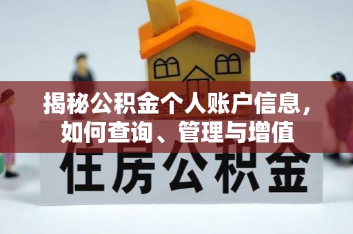 台中揭秘公积金个人账户信息，如何查询、管理与增值