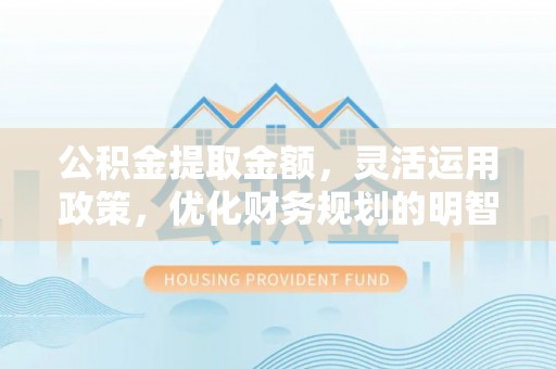 台中公积金提取金额，灵活运用政策，优化财务规划的明智选择