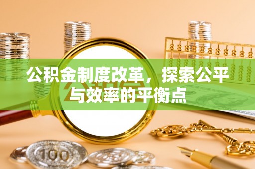 台中公积金制度改革，探索公平与效率的平衡点