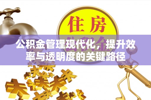 台中公积金管理现代化，提升效率与透明度的关键路径