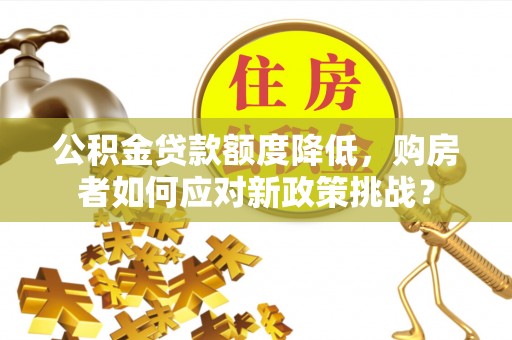 台中公积金贷款额度降低，购房者如何应对新政策挑战？
